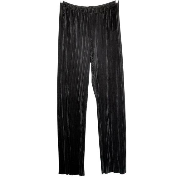 Zara Black Straight Flare Semi Sheer Black Pants Women’s Size L - Picture 1 of 5
